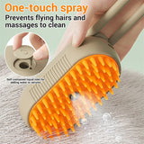 3-in-1 Electric Steam Pet Brush for Dogs & Cats