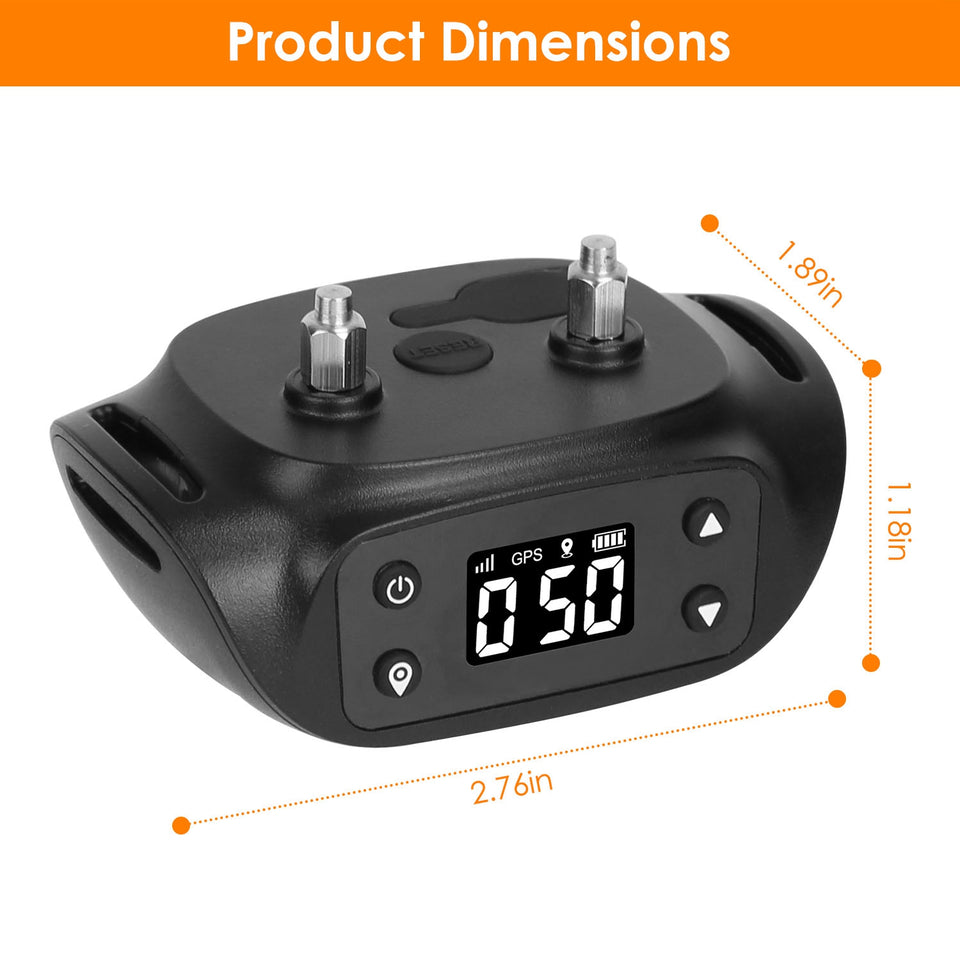 2-in-1 GPS Wireless Dog Fence Collar with Real-Time Tracking