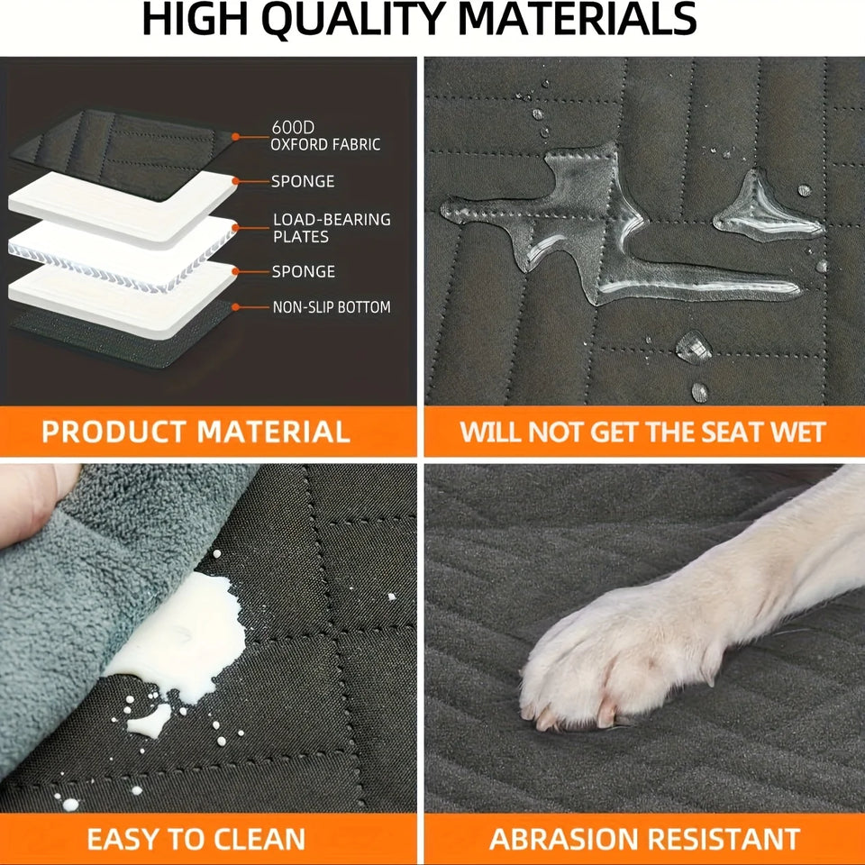 Extra-Thick Waterproof Dog Car Seat Cover Hammock – Large