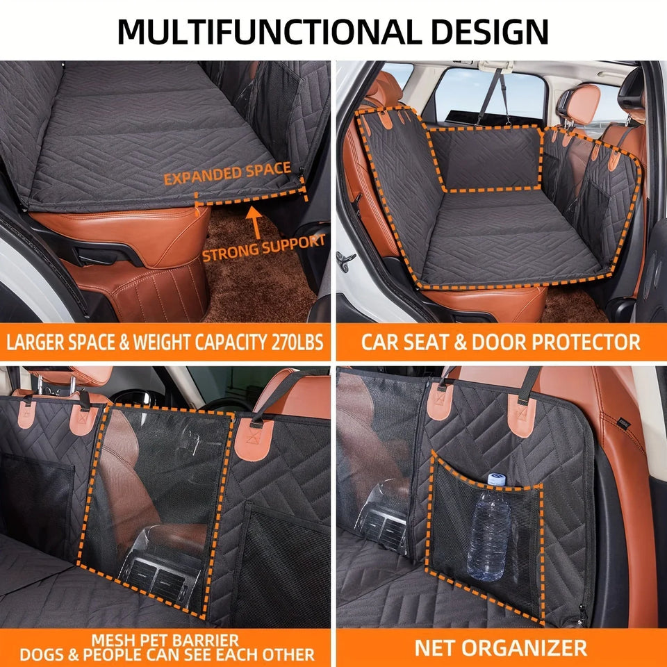 Extra-Thick Waterproof Dog Car Seat Cover Hammock – Large