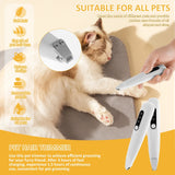 LED Dog Paw Trimmer – Quiet, Cordless, Waterproof