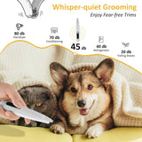 LED Dog Paw Trimmer – Quiet, Cordless, Waterproof