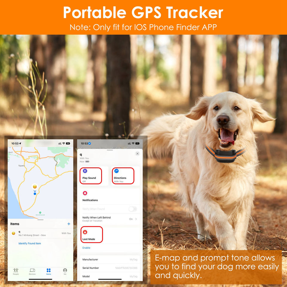 2-in-1 GPS Wireless Dog Fence Collar with Real-Time Tracking