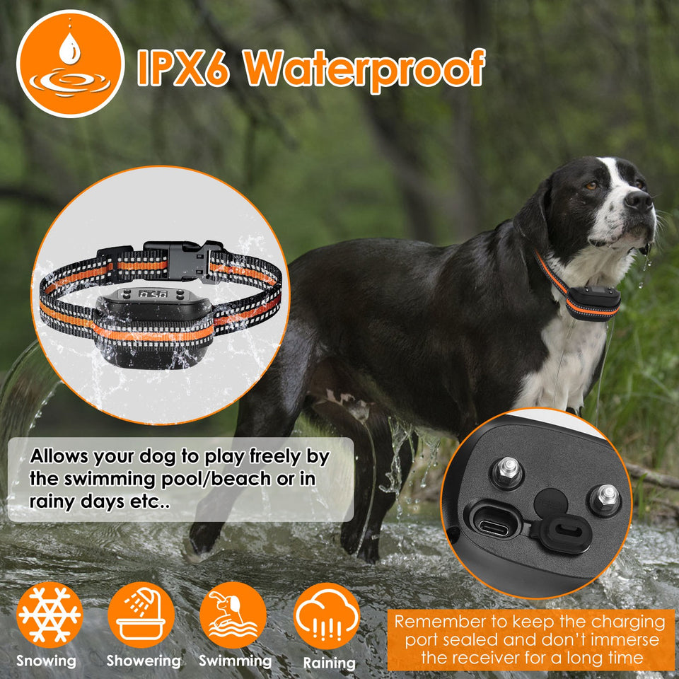 2-in-1 GPS Wireless Dog Fence Collar with Real-Time Tracking