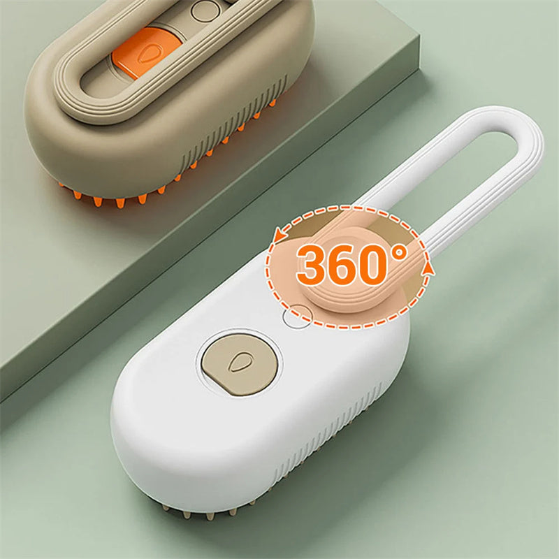 3-in-1 Electric Steam Pet Brush for Dogs & Cats